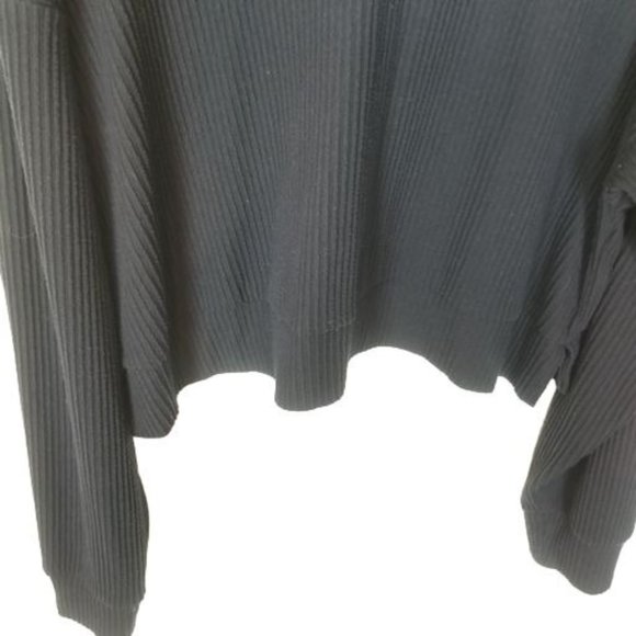 Alo Yoga Womens L Blue Ribbed Knit Muse Cropped Ho - Picture 4 of 8